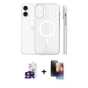 MARSİLYAN™- iPhone 16 Kılıf Pusula Minimal Koleksiyonu - Siyah 3D Antistatik Mat Seramik Nano Ekran Koruyucu + Bilvis Titan Kamera Lens - YL