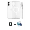 MARSİLYAN™- iPhone 16 Kılıf Pusula Minimal Koleksiyonu - Siyah 3D Antistatik Seramik Nano Ekran Koruyucu + PVD Metal Kamera Lens - YL