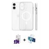 MARSİLYAN™- iPhone 16 Kılıf Pusula Minimal Koleksiyonu - Siyah 3D Antistatik Seramik Nano Ekran Koruyucu + Bilvis Titan Kamera Lens - GS