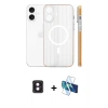 MARSİLYAN™- iPhone 16 Kılıf Pusula Minimal Koleksiyonu - Siyah 3D Antistatik Seramik Nano Ekran Koruyucu + PVD Metal Kamera Lens - PE