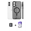 MARSİLYAN™- iPhone 16 Kılıf Pusula Minimal Koleksiyonu - Siyah Bilvis 5in1 3D Magic Cam Ekran Koruyucu + PVD Metal Kamera Lens - MI