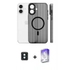 MARSİLYAN™- iPhone 16 Kılıf Pusula Minimal Koleksiyonu - Siyah Bilvis 5in1 3D Magic Cam Ekran Koruyucu + PVD Metal Kamera Lens - YL