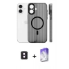 MARSİLYAN™- iPhone 16 Kılıf Pusula Minimal Koleksiyonu - Siyah Bilvis 5in1 3D Magic Cam Ekran Koruyucu + PVD Metal Kamera Lens - PE