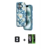 MARSİLYAN™- iPhone 16 Kılıf Siluet Doku - Şeffaf 360 Full Body Arka Koruyucu + PVD Metal Kamera Lens - MI