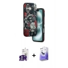 MARSİLYAN™- iPhone 16 Kılıf Siluet Doku - Siyah Bilvis 5in1 5D Magic Hayalet Cam Ekran Koruyucu + Bilvis Titan Kamera Lens - YL