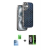 MARSİLYAN™- iPhone 16 Kılıf Siluet Form Serisi - Şeffaf 360 Full Body Arka Koruyucu + Raze Metal Kamera Lens - LT