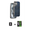 MARSİLYAN™- iPhone 16 Kılıf Siluet Form Serisi - Şeffaf 360 Full Body Arka Koruyucu + PVD Metal Kamera Lens - PE