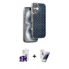 MARSİLYAN™- iPhone 16 Kılıf Siluet Form Serisi - Şeffaf Pasifik Cam Ekran Koruyucu + Bilvis Titan Kamera Lens - PE