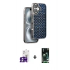MARSİLYAN™- iPhone 16 Kılıf Siluet Form Serisi - Siyah 360 Mat Full Body Arka Koruyucu + Bilvis Titan Kamera Lens - GS