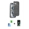 MARSİLYAN™- iPhone 16 Kılıf Siluet Form Serisi - Siyah 360 Mat Full Body Arka Koruyucu + Raze Metal Kamera Lens - LT