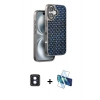 MARSİLYAN™- iPhone 16 Kılıf Siluet Form Serisi - Siyah 3D Antistatik Seramik Nano Ekran Koruyucu + PVD Metal Kamera Lens - MI