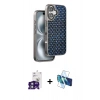MARSİLYAN™- iPhone 16 Kılıf Siluet Form Serisi - Siyah 3D Antistatik Seramik Nano Ekran Koruyucu + Bilvis Titan Kamera Lens - YL
