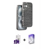 MARSİLYAN™- iPhone 16 Kılıf Siluet Form Serisi - Siyah Bilvis 5in1 3D Magic Cam Ekran Koruyucu + Bilvis Titan Kamera Lens - GS