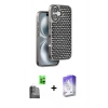 MARSİLYAN™- iPhone 16 Kılıf Siluet Form Serisi - Siyah Bilvis 5in1 3D Magic Cam Ekran Koruyucu + Raze Metal Kamera Lens - SH
