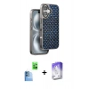 MARSİLYAN™- iPhone 16 Kılıf Siluet Form Serisi - Siyah Bilvis 5in1 3D Magic Cam Ekran Koruyucu + Raze Metal Kamera Lens - LT