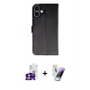 MARSİLYAN™- iPhone 16 Kılıf Siluet Işık Serisi - Şeffaf Pasifik Cam Ekran Koruyucu + Bilvis Titan Kamera Lens - GS