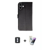 MARSİLYAN™- iPhone 16 Kılıf Siluet Işık Serisi - Şeffaf Pasifik Cam Ekran Koruyucu + PVD Metal Kamera Lens - MI