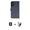 MARSİLYAN™- iPhone 16 Kılıf Siluet Işık Serisi - Şeffaf Pasifik Cam Ekran Koruyucu + PVD Metal Kamera Lens - PE