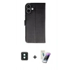 MARSİLYAN™- iPhone 16 Kılıf Siluet Işık Serisi - Şeffaf Pasifik Cam Ekran Koruyucu + PVD Metal Kamera Lens - YL