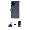 MARSİLYAN™- iPhone 16 Kılıf Siluet Işık Serisi - Siyah 360 Mat Full Body Arka Koruyucu + Bilvis Titan Kamera Lens - YL