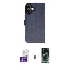 MARSİLYAN™- iPhone 16 Kılıf Siluet Işık Serisi - Siyah 360 Mat Full Body Arka Koruyucu + Bilvis Titan Kamera Lens - GS
