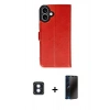 MARSİLYAN™- iPhone 16 Kılıf Siluet Işık Serisi - Siyah 3D Antistatik Hayalet Cam Ekran Koruyucu + PVD Metal Kamera Lens - MI