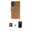 MARSİLYAN™- iPhone 16 Kılıf Siluet Işık Serisi - Siyah 3D Antistatik Hayalet Cam Ekran Koruyucu + PVD Metal Kamera Lens - MI