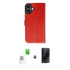 MARSİLYAN™- iPhone 16 Kılıf Siluet Işık Serisi - Siyah 3D Antistatik Hayalet Cam Ekran Koruyucu + Raze Metal Kamera Lens - BZ