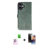MARSİLYAN™- iPhone 16 Kılıf Siluet Işık Serisi - Siyah 3D Antistatik Mat Seramik Nano Ekran Koruyucu + Raze Metal Kamera Lens - PE