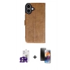 MARSİLYAN™- iPhone 16 Kılıf Siluet Işık Serisi - Siyah 3D Antistatik Mat Seramik Nano Ekran Koruyucu + Bilvis Titan Kamera Lens - PE