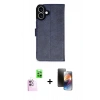 MARSİLYAN™- iPhone 16 Kılıf Siluet Işık Serisi - Siyah 3D Antistatik Mat Seramik Nano Ekran Koruyucu + Raze Metal Kamera Lens - PE