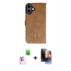 MARSİLYAN™- iPhone 16 Kılıf Siluet Işık Serisi - Siyah 3D Antistatik Mat Seramik Nano Ekran Koruyucu + Raze Metal Kamera Lens - PE