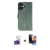 MARSİLYAN™- iPhone 16 Kılıf Siluet Işık Serisi - Siyah 3D Antistatik Mat Seramik Nano Ekran Koruyucu + Bilvis Titan Kamera Lens - PE