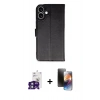 MARSİLYAN™- iPhone 16 Kılıf Siluet Işık Serisi - Siyah 3D Antistatik Mat Seramik Nano Ekran Koruyucu + Bilvis Titan Kamera Lens - YL