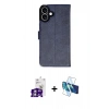 MARSİLYAN™- iPhone 16 Kılıf Siluet Işık Serisi - Siyah 3D Antistatik Seramik Nano Ekran Koruyucu + Bilvis Titan Kamera Lens - GS
