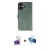 MARSİLYAN™- iPhone 16 Kılıf Siluet Işık Serisi - Siyah 3D Antistatik Seramik Nano Ekran Koruyucu + Bilvis Titan Kamera Lens - GS