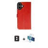 MARSİLYAN™- iPhone 16 Kılıf Siluet Işık Serisi - Siyah 3D Antistatik Seramik Nano Ekran Koruyucu + Pembe PVD Metal Kamera Lens