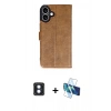 MARSİLYAN™- iPhone 16 Kılıf Siluet Işık Serisi - Siyah 3D Antistatik Seramik Nano Ekran Koruyucu + PVD Metal Kamera Lens - MI
