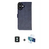 MARSİLYAN™- iPhone 16 Kılıf Siluet Işık Serisi - Siyah 3D Antistatik Seramik Nano Ekran Koruyucu + PVD Metal Kamera Lens - YL