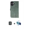 MARSİLYAN™- iPhone 16 Kılıf Siluet Işık Serisi - Siyah 3D Antistatik Seramik Nano Ekran Koruyucu + PVD Metal Kamera Lens - YL