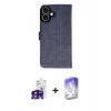 MARSİLYAN™- iPhone 16 Kılıf Siluet Işık Serisi - Siyah Bilvis 5in1 3D Magic Cam Ekran Koruyucu + Bilvis Titan Kamera Lens - SH