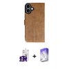 MARSİLYAN™- iPhone 16 Kılıf Siluet Işık Serisi - Siyah Bilvis 5in1 3D Magic Cam Ekran Koruyucu + Bilvis Titan Kamera Lens - PE