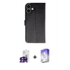 MARSİLYAN™- iPhone 16 Kılıf Siluet Işık Serisi - Siyah Bilvis 5in1 3D Magic Cam Ekran Koruyucu + Bilvis Titan Kamera Lens - YL