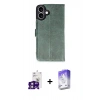 MARSİLYAN™- iPhone 16 Kılıf Siluet Işık Serisi - Siyah Bilvis 5in1 3D Magic Cam Ekran Koruyucu + Bilvis Titan Kamera Lens - PE