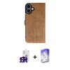 MARSİLYAN™- iPhone 16 Kılıf Siluet Işık Serisi - Siyah Bilvis 5in1 3D Magic Cam Ekran Koruyucu + Bilvis Titan Kamera Lens - SH