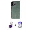 MARSİLYAN™- iPhone 16 Kılıf Siluet Işık Serisi - Siyah Bilvis 5in1 3D Magic Cam Ekran Koruyucu + Gümüş Bilvis Titan Kamera Lens