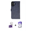 MARSİLYAN™- iPhone 16 Kılıf Siluet Işık Serisi - Siyah Bilvis 5in1 3D Magic Cam Ekran Koruyucu + Gümüş Bilvis Titan Kamera Lens