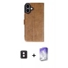 MARSİLYAN™- iPhone 16 Kılıf Siluet Işık Serisi - Siyah Bilvis 5in1 3D Magic Cam Ekran Koruyucu + PVD Metal Kamera Lens - PE