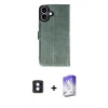 MARSİLYAN™- iPhone 16 Kılıf Siluet Işık Serisi - Siyah Bilvis 5in1 3D Magic Cam Ekran Koruyucu + PVD Metal Kamera Lens - MI