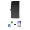 MARSİLYAN™- iPhone 16 Kılıf Siluet Işık Serisi - Siyah Bilvis 5in1 3D Magic Cam Ekran Koruyucu + Raze Metal Kamera Lens - LT